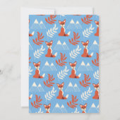 Schattige Winter Oranje Vos Bergen Blad Verjaardag Kaart (Achterkant)