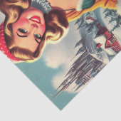 Schattige Winter Pin-up Tissuepapier (Detail)