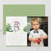 Schattige Winter Pinguïn Kinderen Foto Elke Leefti Bedankkaart (Voorkant / Achterkant)