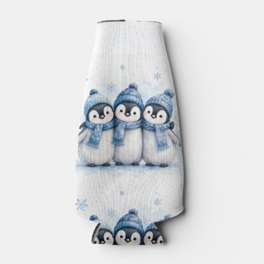 Schattige Winter Pinguïn Trio Blikje Koeler | Aard (Voorkant)