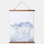 Schattige Winter Polar Beer Arctic Nursery Wall De Hangend Wandkleed (Voorkant)