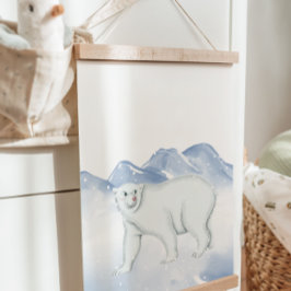 Schattige Winter Polar Beer Arctic Nursery Wall De Hangend Wandkleed