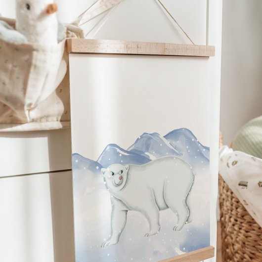 Schattige Winter Polar Beer Arctic Nursery Wall De Hangend Wandkleed