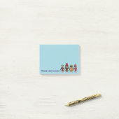 Schattige Winter Post-it Briefjes | Winter Vogels  Post-it® Notes (Op bureau)