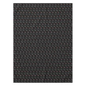 Schattige Winter Sneeuwman Patroon Zwart Tafelkleed (Voorkant)