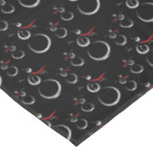 Schattige Winter Sneeuwman Patroon Zwart Tafelkleed (Gekanteld)