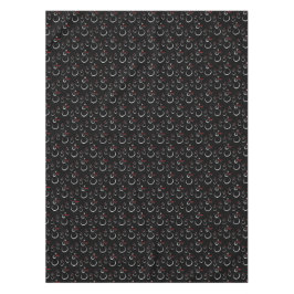 Schattige Winter Sneeuwman Patroon Zwart Tafelkleed