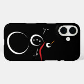 Schattige Winter Sneeuwman Zwart Case-Mate iPhone Case (Achterkant (horizontaal))