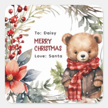 Schattige Winter Teddybeer Kinderen Kerstcadeau