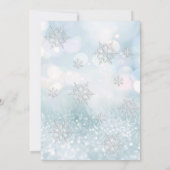 Schattige Winter Wonderland Glitter Eerste Verjaar Kaart (Achterkant)