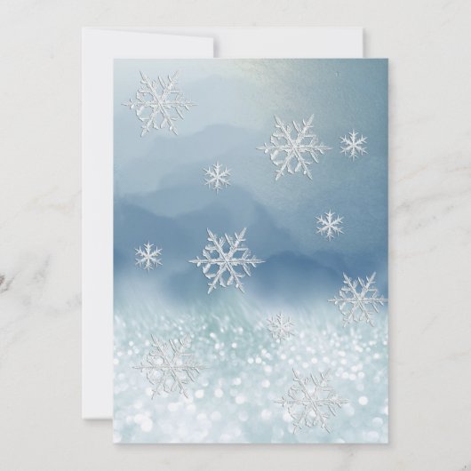 Schattige Winter Wonderland Glitter Eerste Verjaar Kaart (Achterkant)