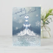 Schattige winter wonderland jurk zoet 16 kaart (Staand voorkant)