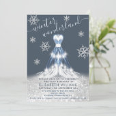 Schattige winter wonderland jurk zoet 16 kaart (Staand voorkant)