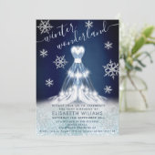 Schattige winter wonderland jurk zoet 16 kaart (Staand voorkant)