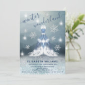 Schattige winter wonderland prinses jurk zoet 16 kaart (Staand voorkant)
