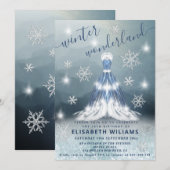 Schattige winter wonderland prinses jurk zoet 16 kaart (Voorkant / Achterkant)