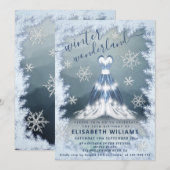 Schattige winter wonderland prinses jurk zoet 16 kaart (Voorkant / Achterkant)