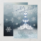 Schattige winter wonderland prinses jurk zoet 16 kaart (Voorkant / Achterkant)