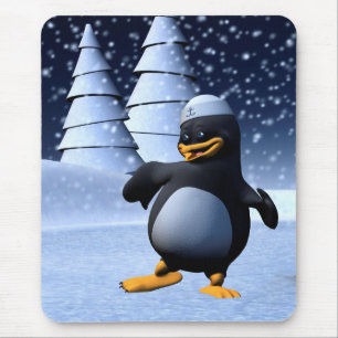 Schattige Winter Zeeman Pinguïn Sneeuw Vakantie Ku Muismat