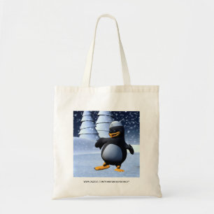 Schattige Winter Zeeman Pinguïn Sneeuw Vakantie Ku Tote Bag
