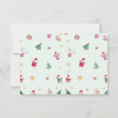 Schattige winterBaby shower Bedankkaart (Achterkant)