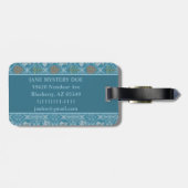 Schattige winterbos bagagelabel (Achterkant horizontaal)