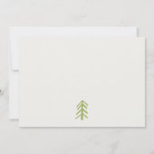 Schattige winterbos Beer Ski Wilde leeftijd Kinder Notitiekaartje (Achterkant)