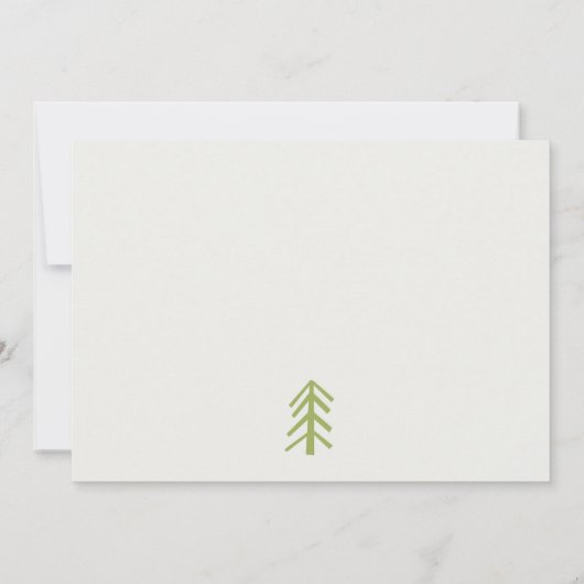 Schattige winterbos Beer Ski Wilde leeftijd Kinder Notitiekaartje (Achterkant)