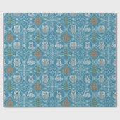 Schattige winterbos cadeaupapier (Vlak)