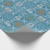 Schattige winterbos cadeaupapier (Hoek)