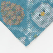 Schattige winterbos fleece deken (Hoek)