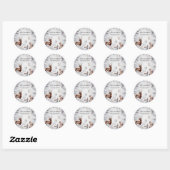 Schattige winterdieren kerst retouradres ronde sticker (Vel)