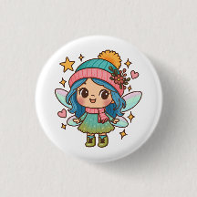 Schattige Winterfee Kawaii Pastel Fantasie Kunst