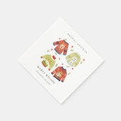 Schattige Winterhart Bladige Horrortrui Bruidsdouc Servet (Hoek)