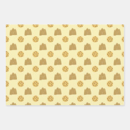 schattige winterkoekjes inpakpapier vel