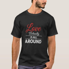 Schattige Winterliefdesuitspraak Festieve Romantie T-shirt