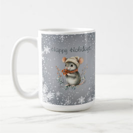 Schattige wintermuis met bessen koffiemok
