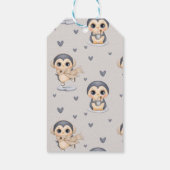 Schattige winterpinguïn Gift Labels Cadeaulabel (Achterkant)
