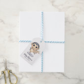 Schattige winterpinguïn Gift Labels Cadeaulabel (Met Touw)