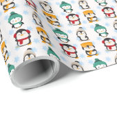 Schattige winterpinguïn inpakpapier (Rol Hoek)