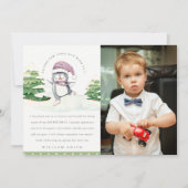 Schattige Winterpinguin Kinder Foto Elke Leeftijd  Bedankkaart (Voorkant)