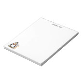 Schattige winterpinguïn schetsillustratie notitieblok (Linkerzijde)