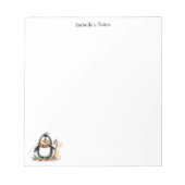 Schattige winterpinguïn schetsillustratie notitieblok (Voorkant)