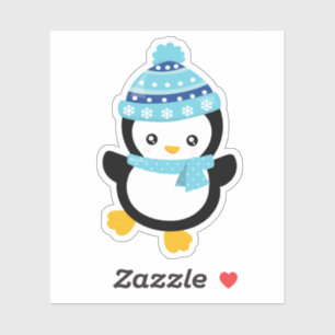 Schattige Winterpinguïn  Sticker