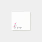 Schattige Winterpoedel Mooie en Roze Naam Post-it® Notes (Voorkant)