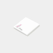 Schattige Winterpoedel Mooie en Roze Naam Post-it® Notes (Schuin)