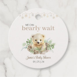 Schattige winterse Baby shower kunnen we nauwelijk Bedankjes Labels