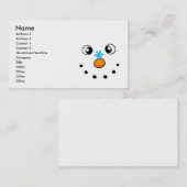 schattige wintersneeuwpop en sneeuwvlokken visitekaartje (Voorkant / Achterkant)