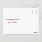 Schattige Wintervos Sjaal Kerstmis  Briefkaart (Achterkant)