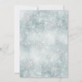 Schattige winterwonderland bokeh lief 16 invitat kaart (Achterkant)